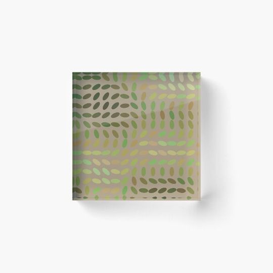 Discover Colorful Gradient Transition Oval Wave Flow Beige Green