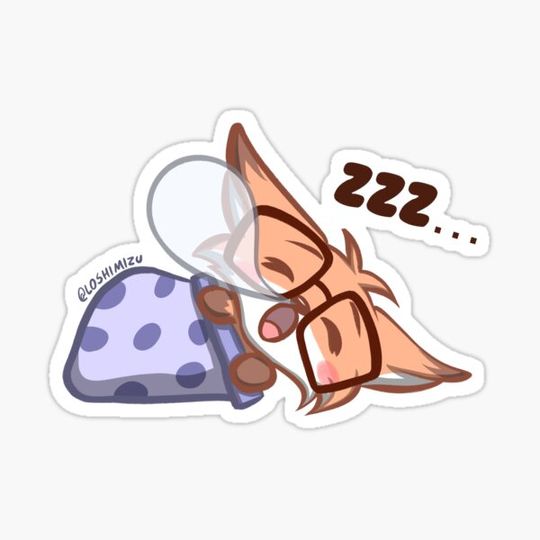 Discover Cute Nerd Fox Zzz asleep