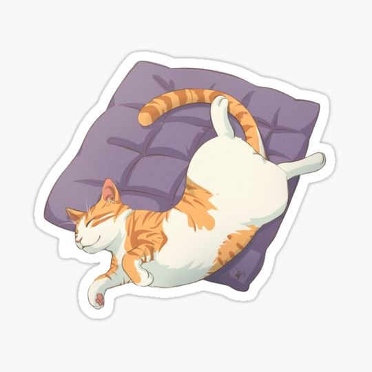 Discover Sleeping Cat Orange Tabby