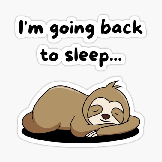 Discover Im going back to sleep... sloth laying down funny cute