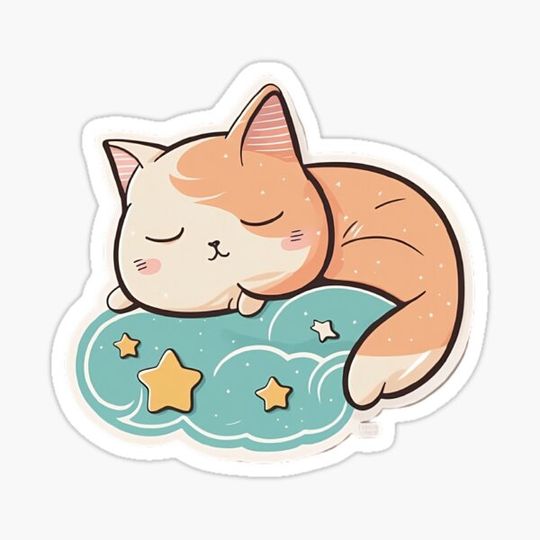 Discover cute cat sleeping