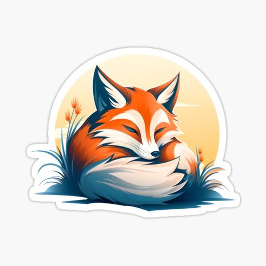 Discover Sleeping cute fox