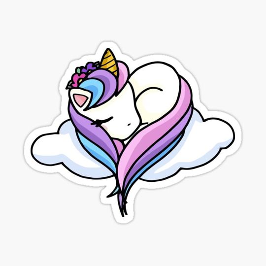 Discover Unicorn Resting Kawaii