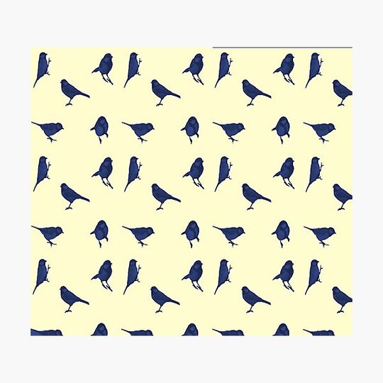 Discover Blue Birds on Cream