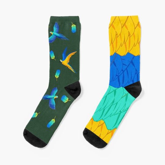 Discover Tropical Parrot And Feather Half And Half