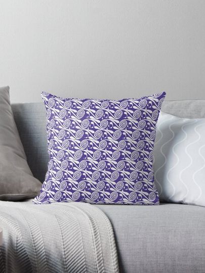 Discover Navi Blue Minoan Circle Organic Pattern