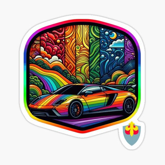 Discover Luxury sports car rainbow colors 27.
