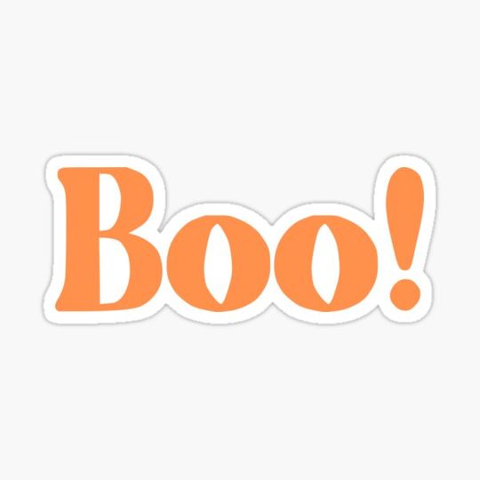 Discover Boo! (Funny Minimalist) - Orange Creepy