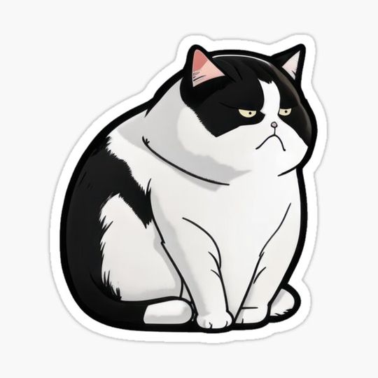 Discover Cat Sticker Animal Sticker Irresistible Chubby Cat Stickers for All Ages