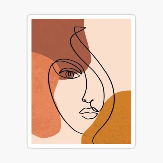 Discover Abstract Shapes-Face Line Art