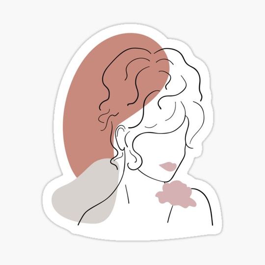 Discover Minimalistic portrait. Line art print.
