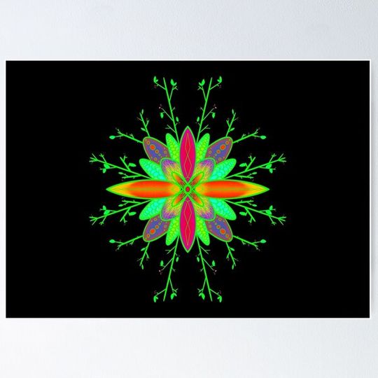 Discover Mandala Flower Sticker