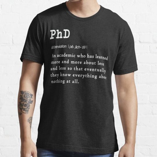 Discover Funny PhD definition gift design for graduates E