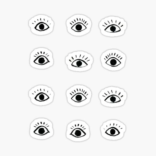 Discover Striped Eyeballs - Half Lashes
