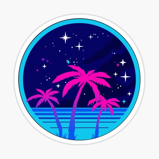 Discover Synth Island Vaporwave Palms