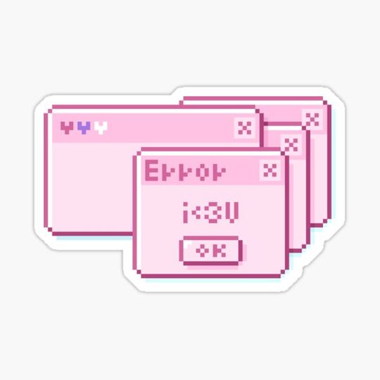 Discover error message ~ cute pixel art