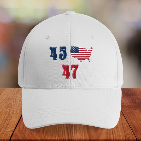 Discover 45 47 Vintage Hat, 45 47 Baseball Classic Cap, Trump 2024 Embroidered Baseball Cap