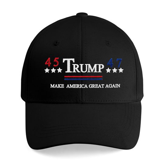 Discover 45 47 Hat, Trump Vance 2024 Embroidered Baseball Cap, MAGA Washed Hat