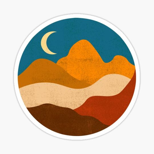 Discover Desert Mountain Scene Pendant