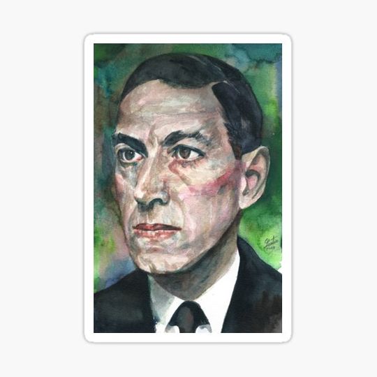Discover H. P. LOVECRAFT - watercolor portrait.6