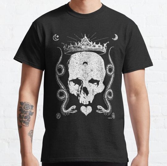 Discover King Snake, white ink, transparent background
