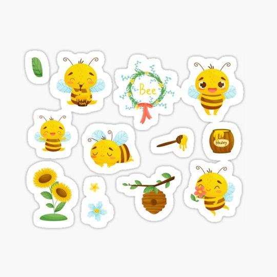 Discover Happy Bee collects honey
