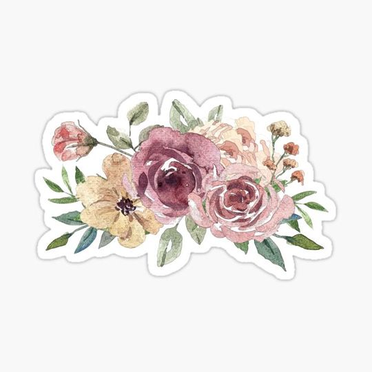 Discover Romantic Watercolor Roses Wedding Bouquet Garden Flowers
