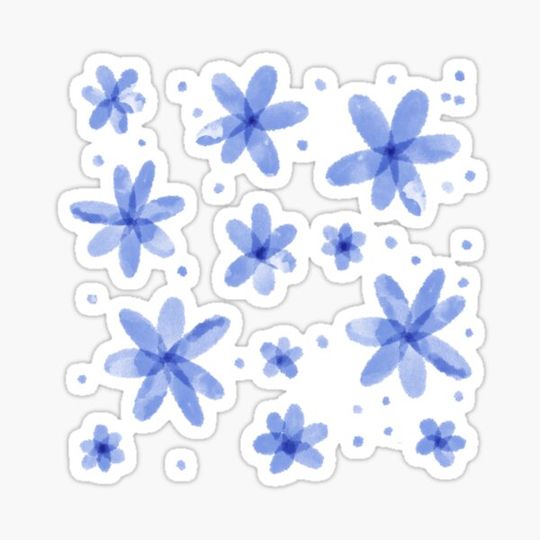 Discover Flower Illustrations: Blue Peony Watercolor