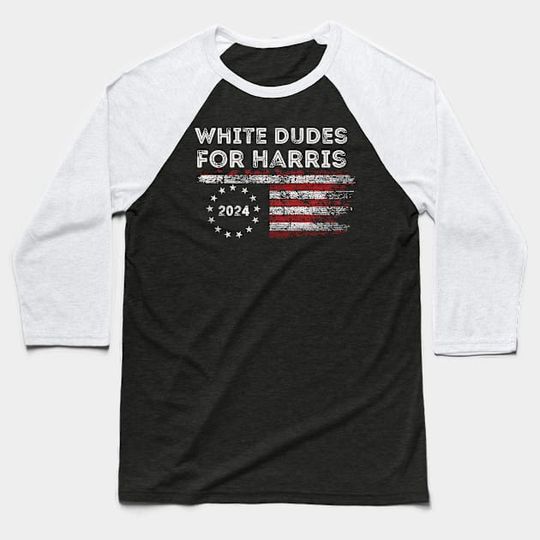 Discover White Dudes for Harris White Men for Kamala Harris for President Baseball Tee BE526
