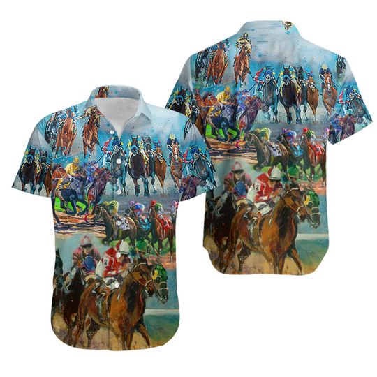 Discover Horse Racing 3D Cool Hawaiian Shirt, Button Down Shirt