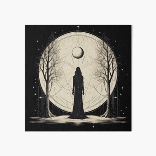 Discover Witch under The Moon Wiccan Illustration