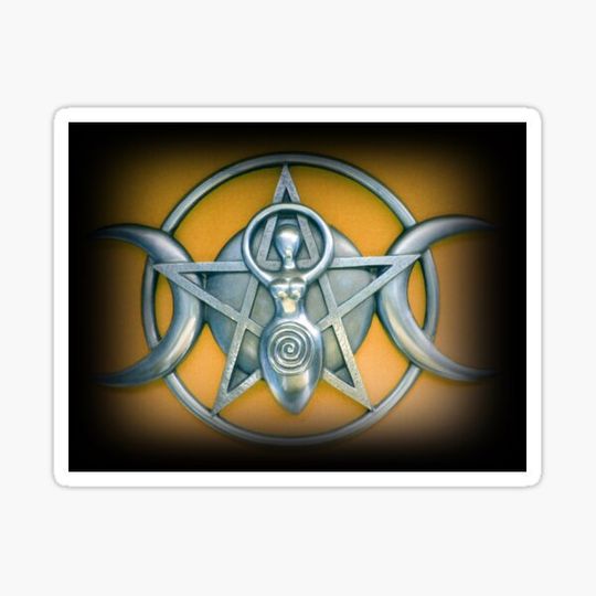 Discover Wicca Pentagram Triple Moon Goddess