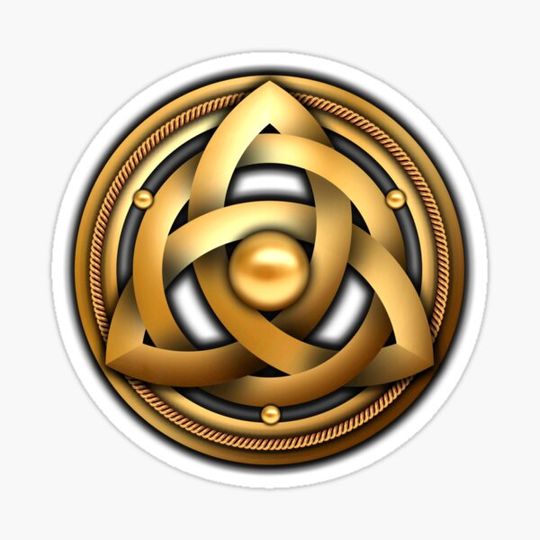 Discover Gold Celtic Triquetra Shield