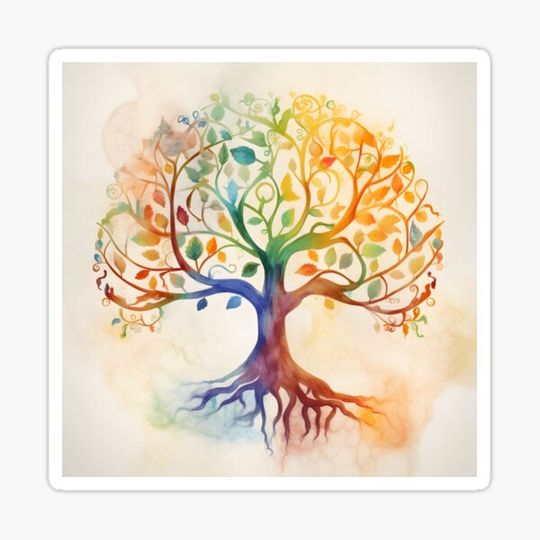 Discover Celtic Pagan Wiccan Tree of Life in Warm Summer Colors