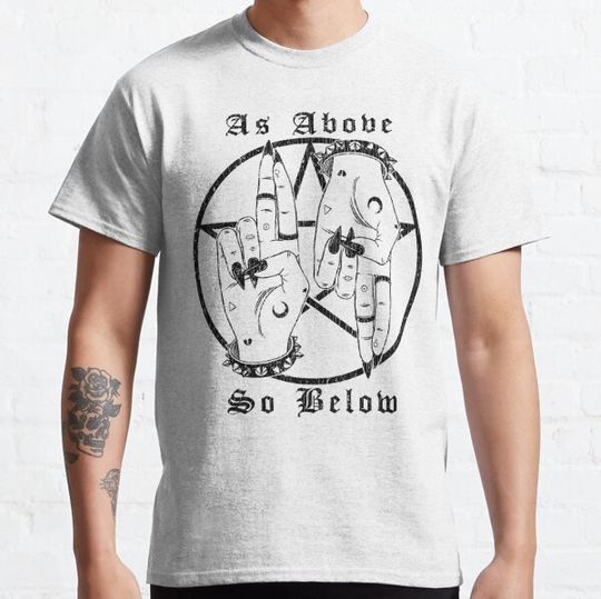 Discover As Above, So Below. Witchcraft, Gothic, Occult, Pagan Hands Design, Occult Gift