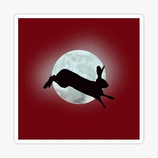 Discover hare moon in red