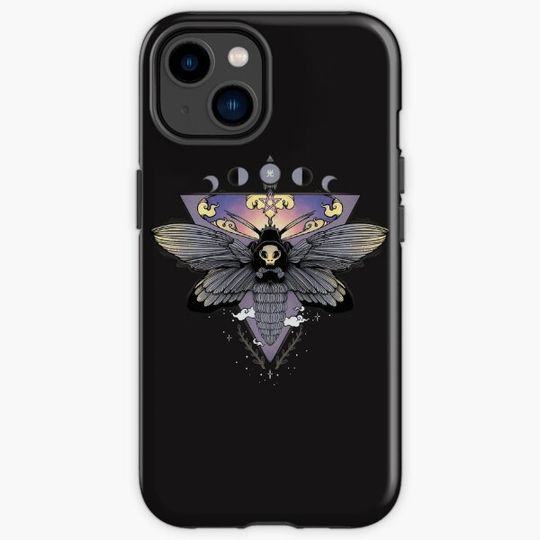 Discover Death Head Moth Gothic Triangle Moon Phase Art