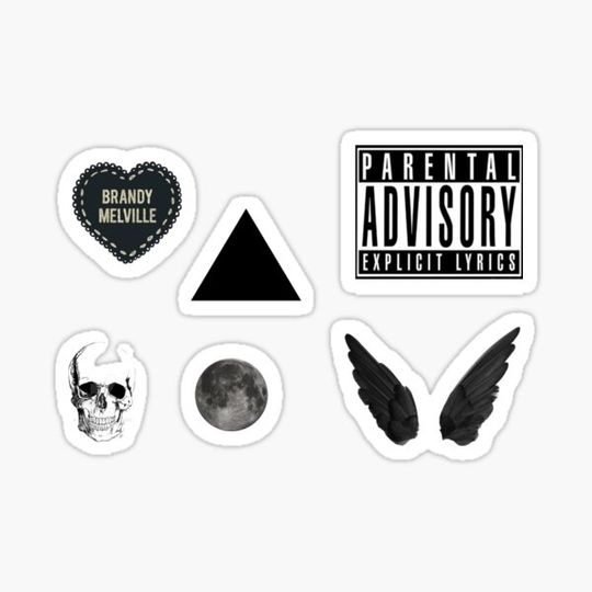 Discover Black Grunge Stickers