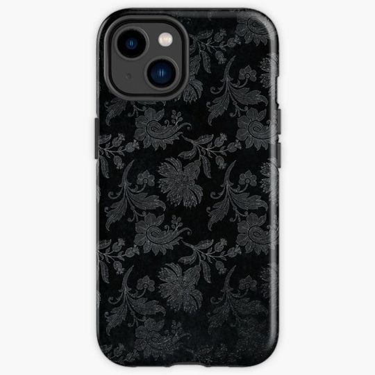 Discover Black And Silver Vintage Damask