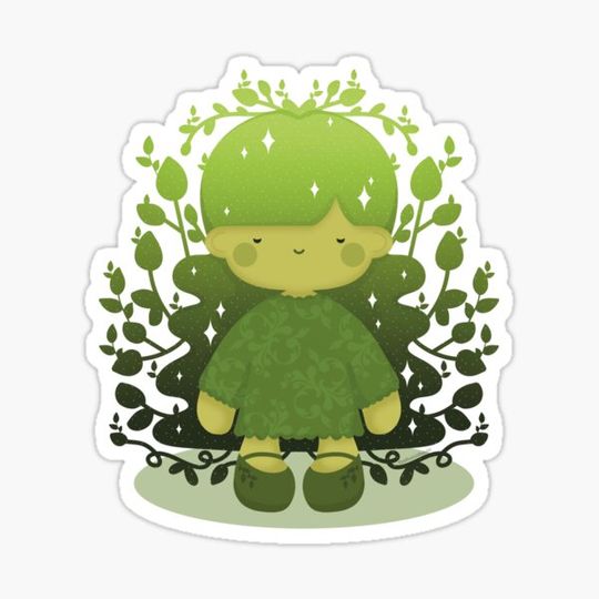 Discover COSMIC GALAXY NATURE LEAVES PASTEL HAIR GIRL GREEN