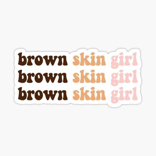 Discover brown skin girl sticker