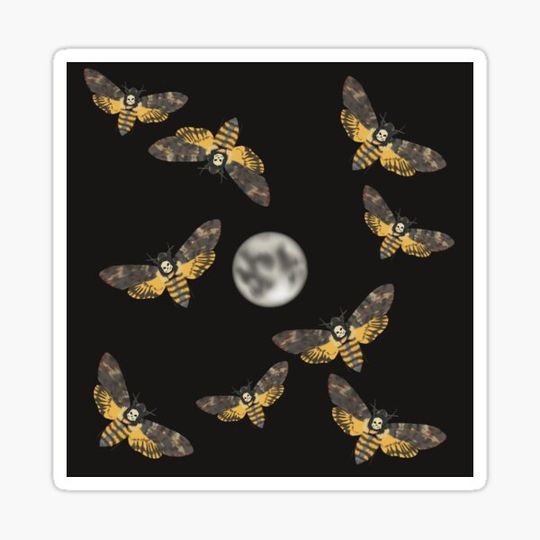 Discover Death's Head Moth and Moons Black