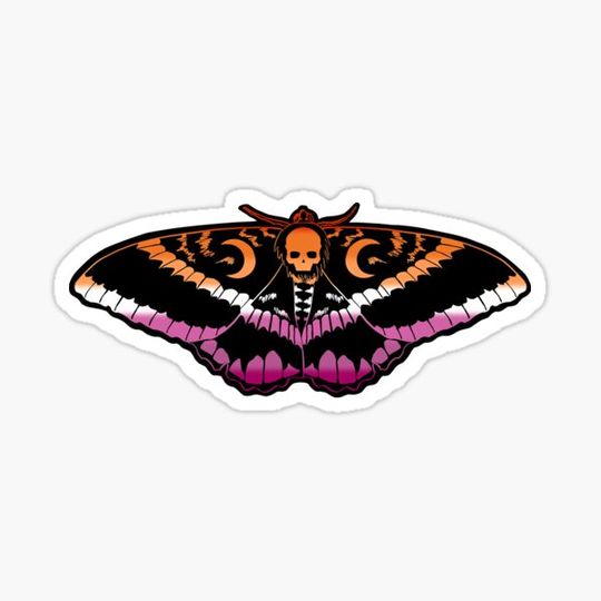 Discover Lesbian Pride Flag Death‘s Head Hawkmoth
