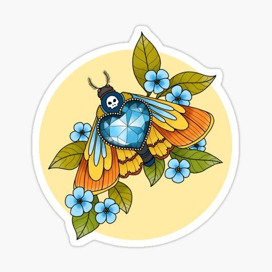 Discover Moth with heart gem