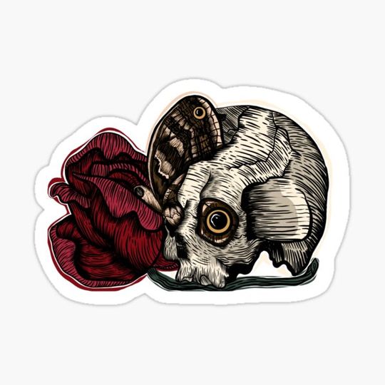 Discover The Eye - Skull, Butterfly, Rose