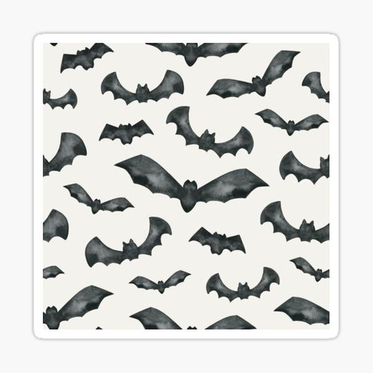 Discover Watercolor Spooky Halloween Bats