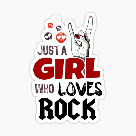 Discover Just a GIRL who loves Rock - White Version