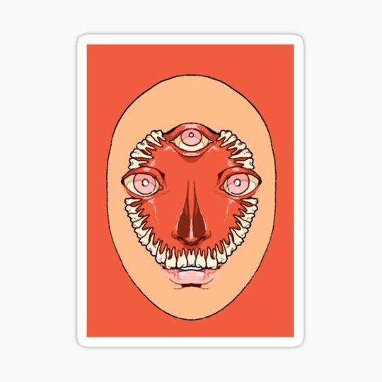 Discover Creepy face sticker