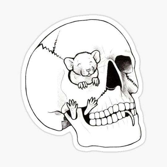 Discover Skull rat (lineart)