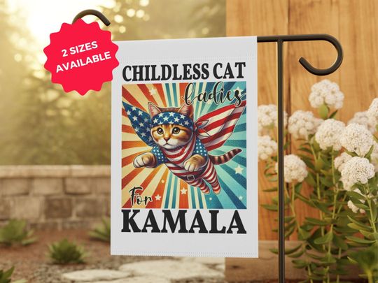 Discover Kamala Harris Childless Cat Lady Garden Flag